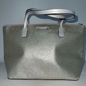 Silver Kate Spade medium tote!
